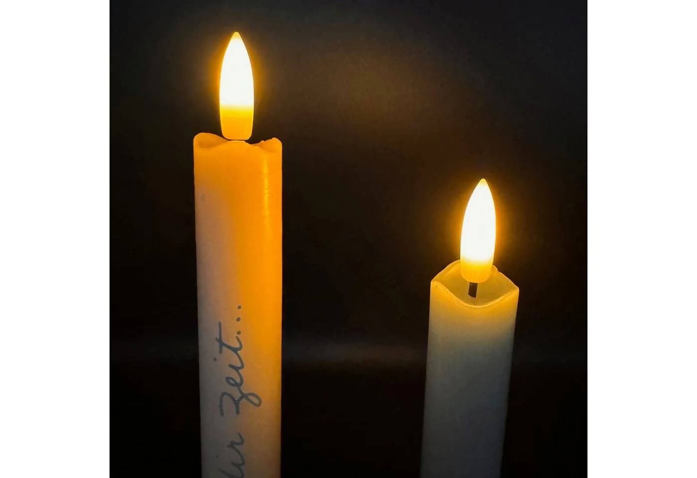 Online-Fuchs LED-Kerzen 4er Set Peach/Mint mit Timer