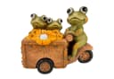Online-Fuchs Gartenfigur Froschbande auf Lastenrad mit LED-Solarbeleuchtung Bild 2