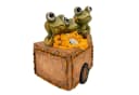 Online-Fuchs Gartenfigur Froschbande auf Lastenrad mit LED-Solarbeleuchtung Bild 4