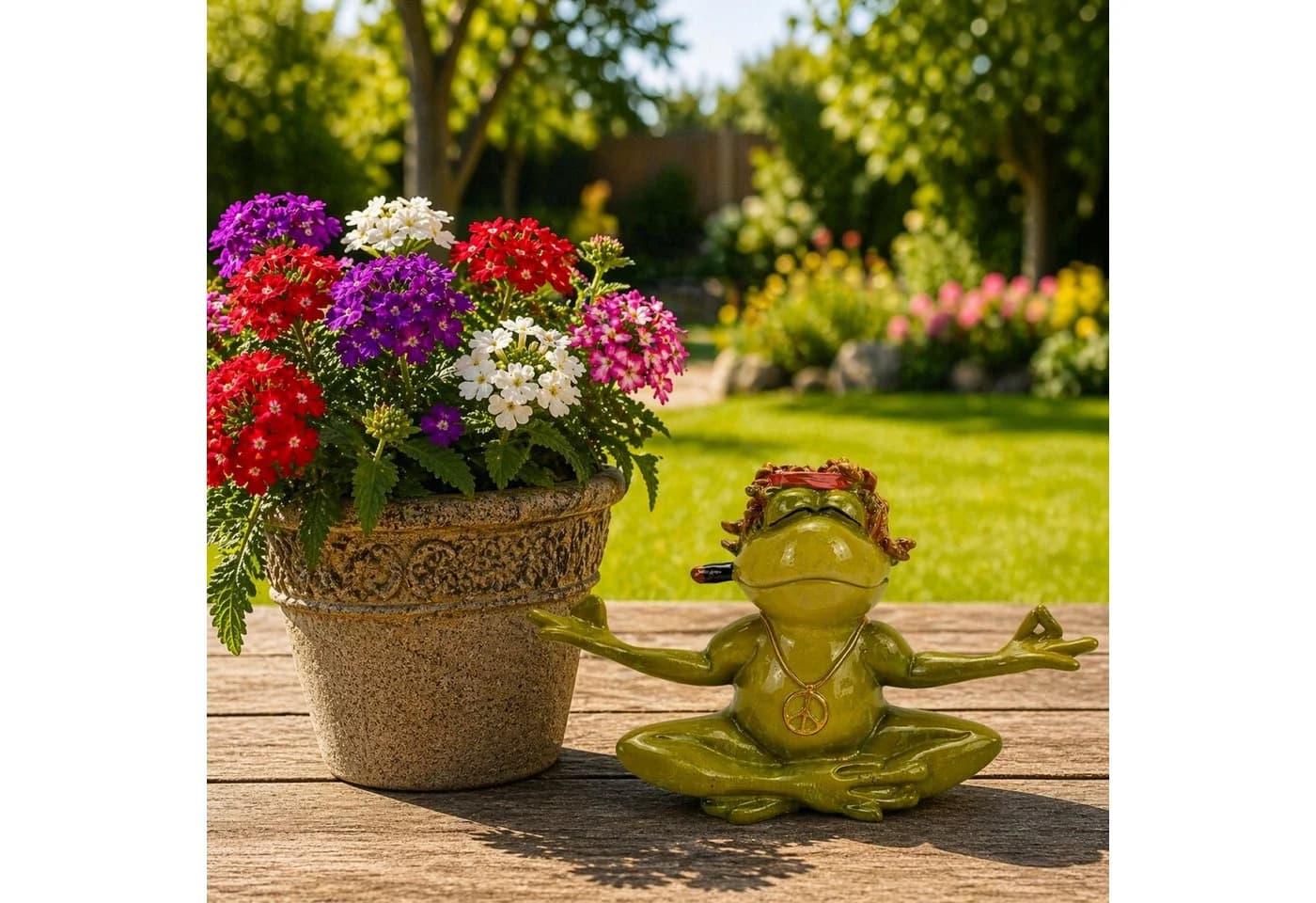 Online-Fuchs Yoga Frosch Gartenfigur Set - Bild 2