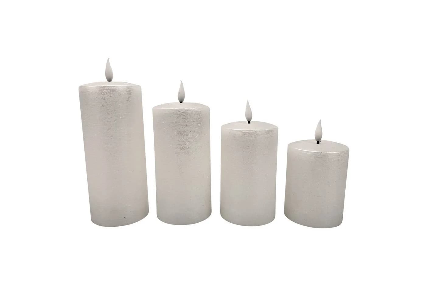 Online-Fuchs LED-Kerzen Set 4-tlg. Metallic Echtwachs Touch & Timer - Bild 3