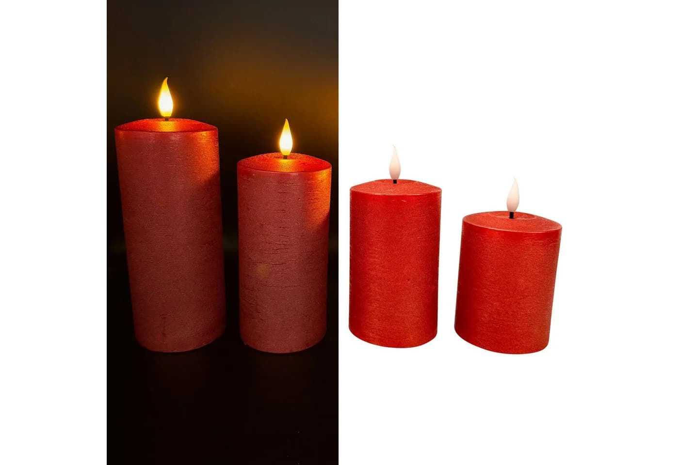 Online-Fuchs LED-Kerzen Set 4-tlg. Echtwachs Touch & Timer - Bild 2