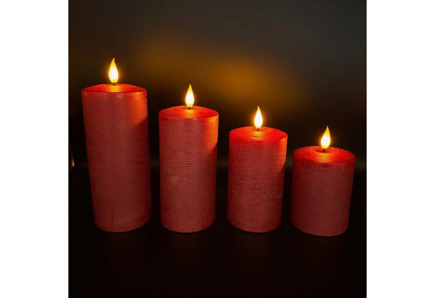 Online-Fuchs LED-Kerzen Set 4-tlg. Echtwachs Touch & Timer - Bild 4