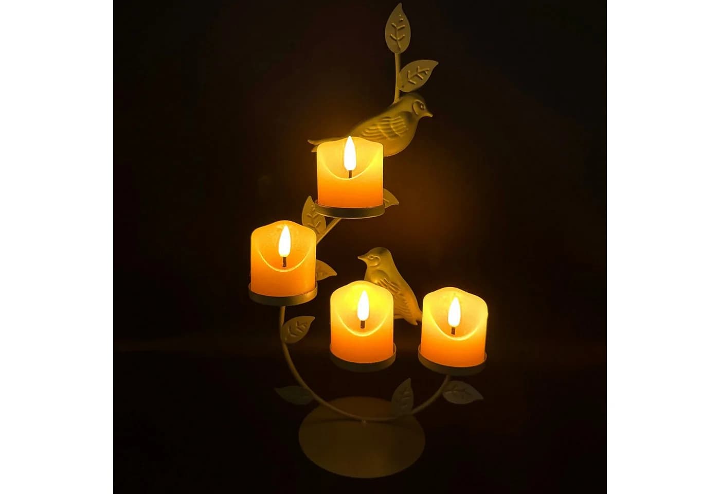 Online-Fuchs Teelichthalter mit LED-Teelichtern und Timerfunktion - Bild 4