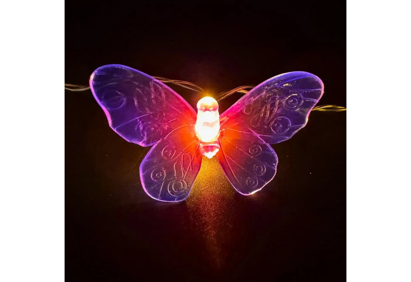 Online-Fuchs LED-Lichterkette mit 30 Schmetterlingen und Timer - für innen und außen - Bild 3