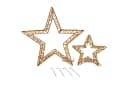 Online-Fuchs LED Weihnachtssterne 2er Set Gold Folieneffekt Timer Bild 1