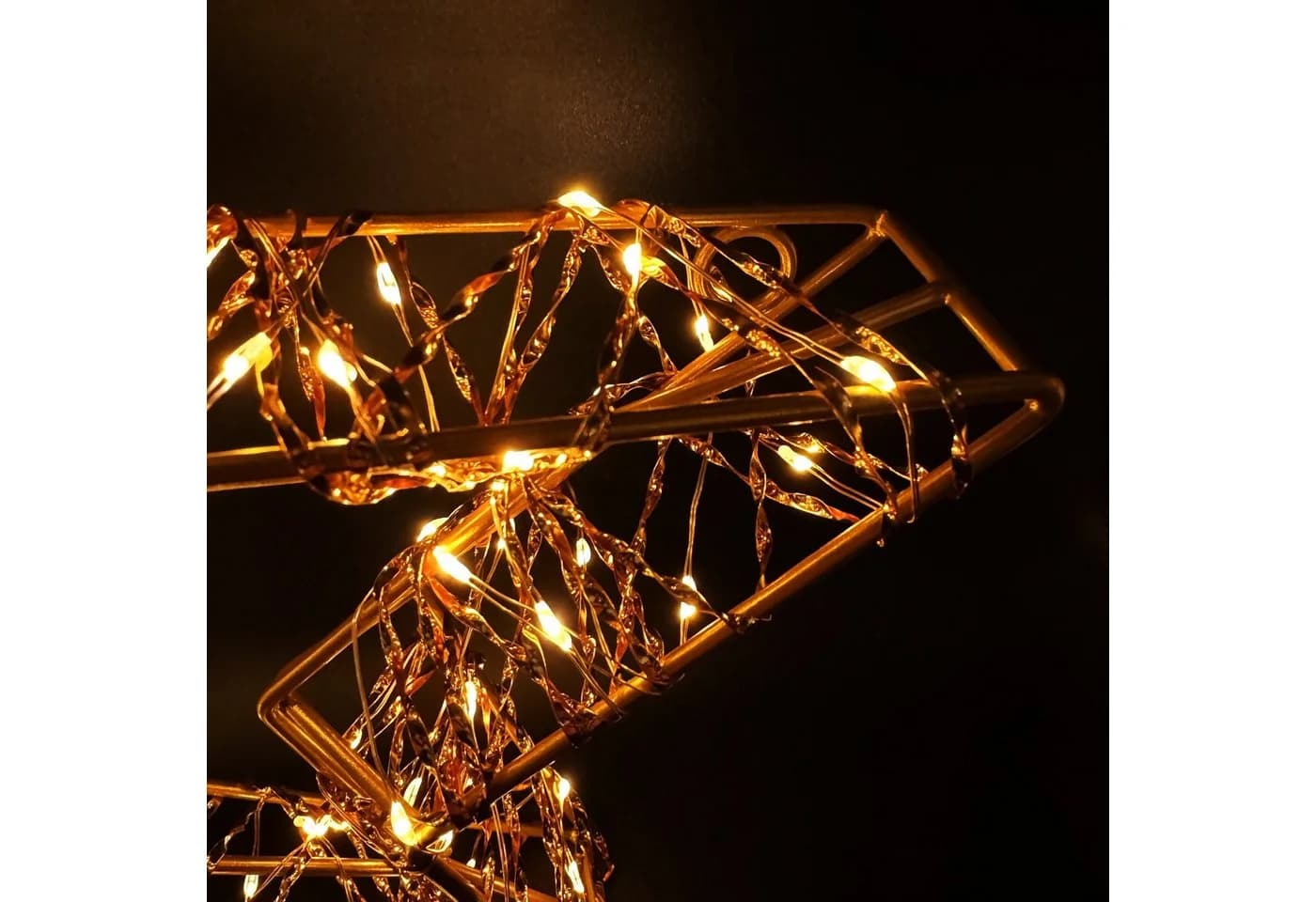 Online-Fuchs LED Weihnachtssterne 2er Set Gold Folieneffekt Timer - Bild 4