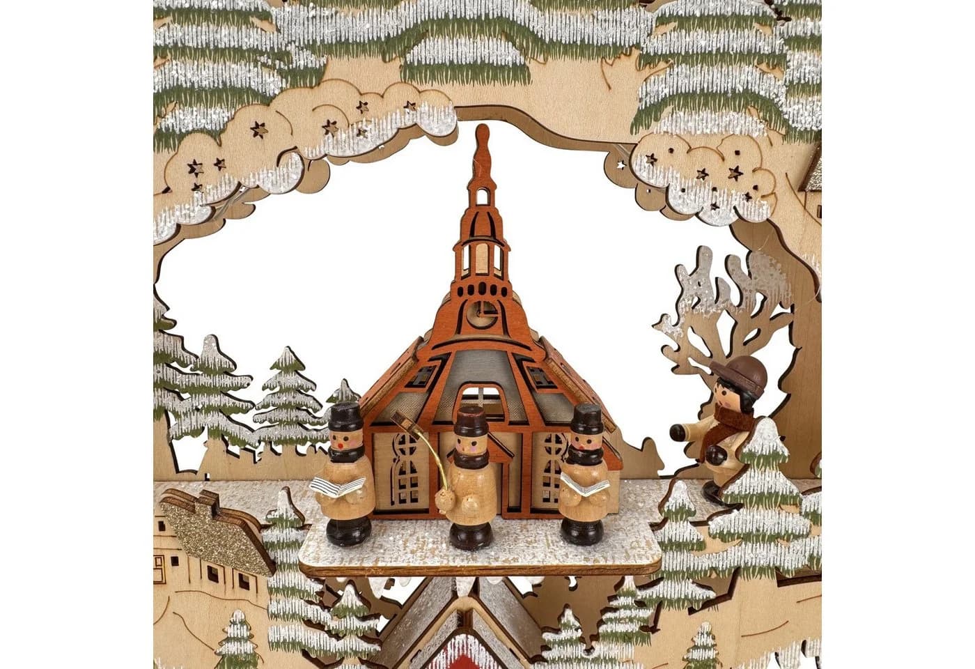 Online-Fuchs LED Schwibbogen Winterlandschaft mit fahrendem Zug - Bild 3