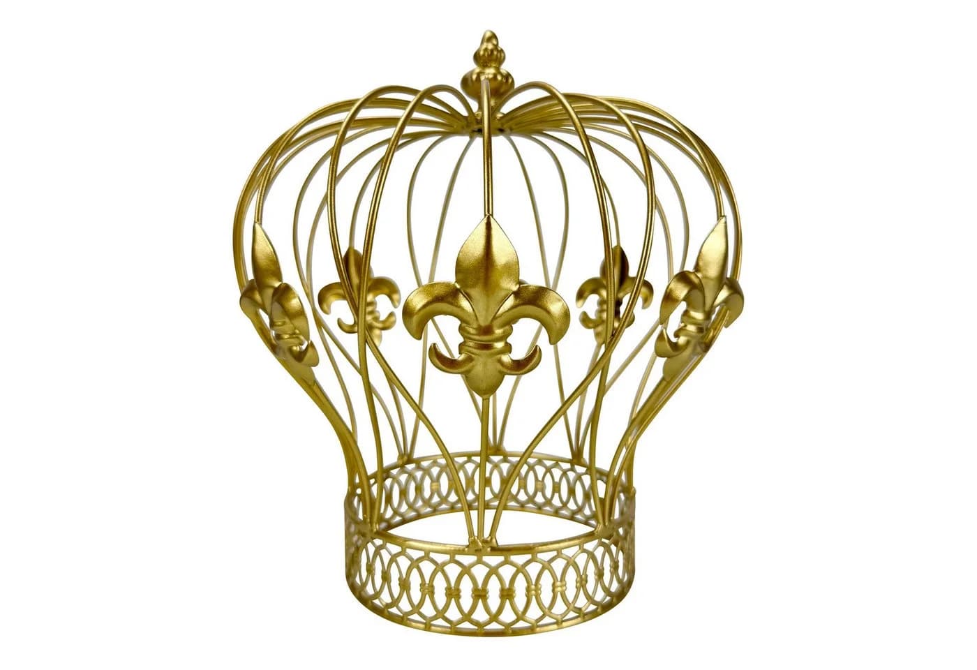 Online-Fuchs Dekofigur goldene Krone mit Lilien-Wappen