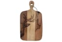 Online-Fuchs Servierbrett Mangoholz mit Griff Hirschmotiv Bastseil Bild 4