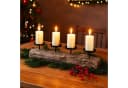Online-Fuchs Adventskranz aus Teakholz mit schwarzen Metall-Kerzenhaltern Bild 5