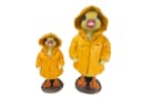 Online-Fuchs Gartenfigur Ente Regenmantel Gelb Kunstharz Bild 1