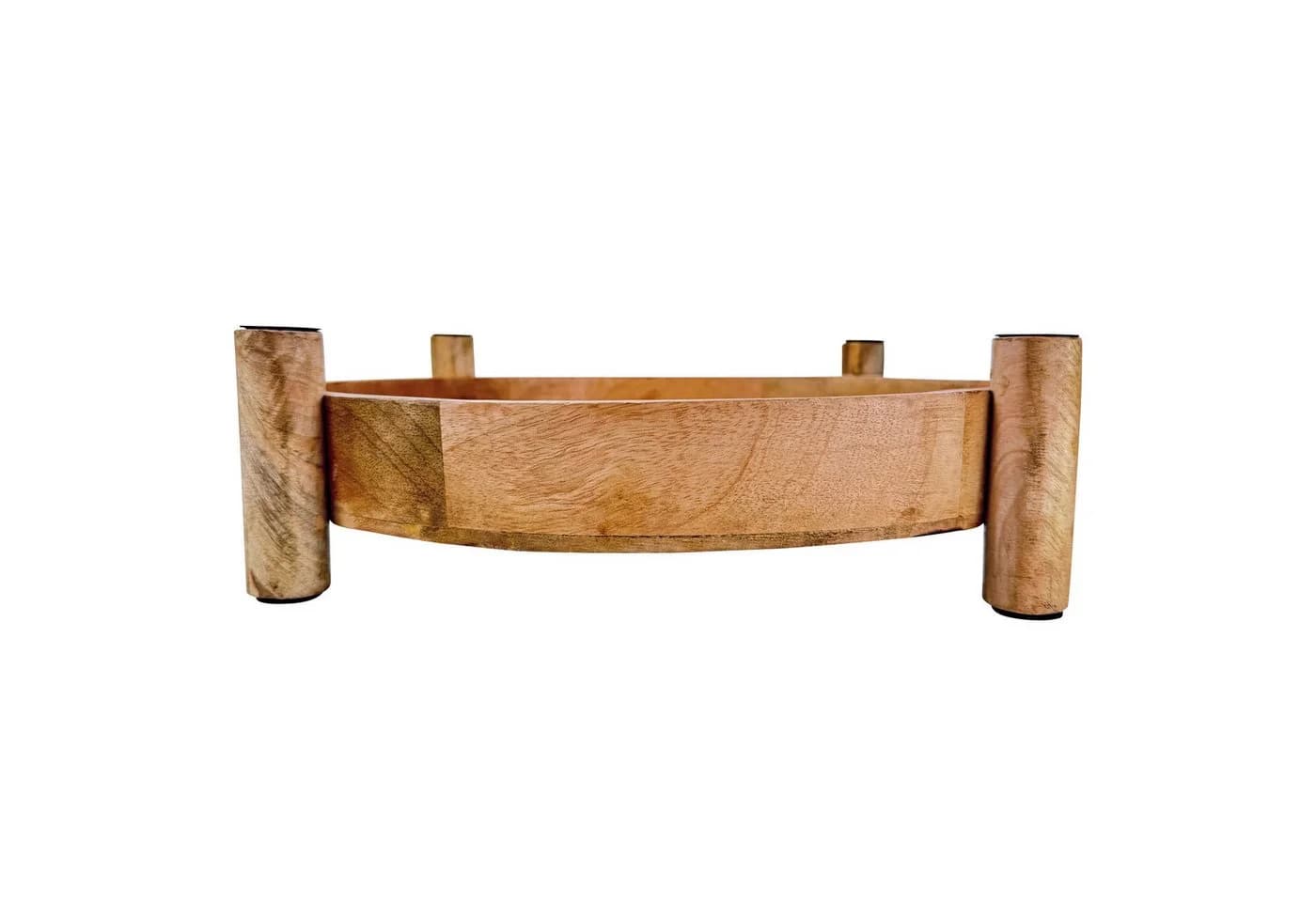 Online-Fuchs Adventskranz aus Mangoholz für Stabkerzen, Metall, rund, modern - Bild 3