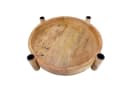 Online-Fuchs Adventskranz aus Mangoholz für Stabkerzen, Metall, rund, modern Bild 4