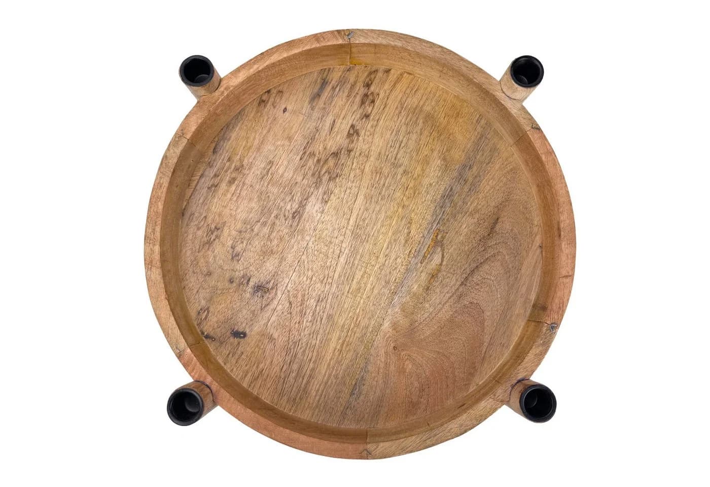 Online-Fuchs Adventskranz aus Mangoholz für Stabkerzen, Metall, rund, modern - Bild 5