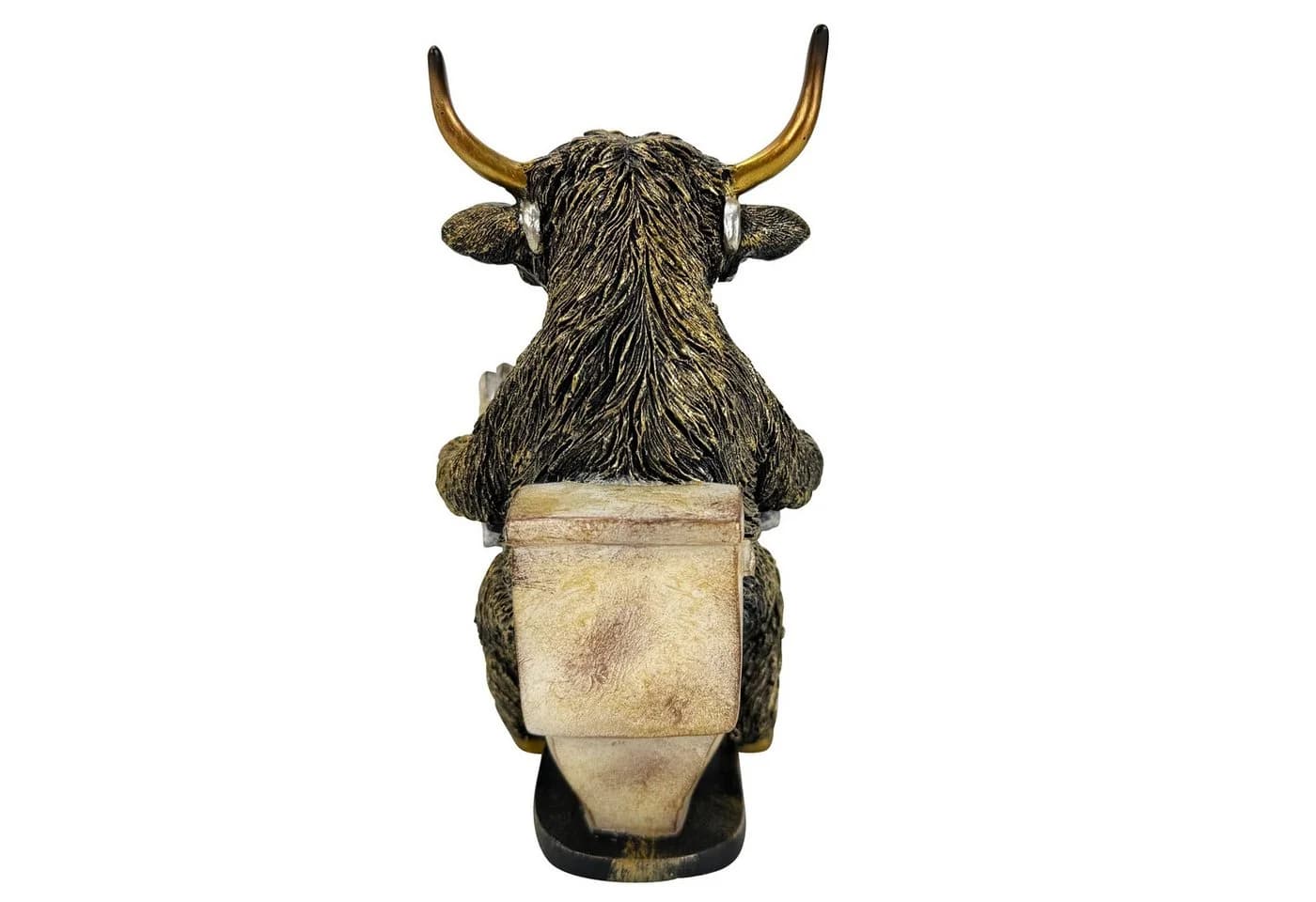 Online-Fuchs Highland Kuh Dekofigur Schwarz-Gold - Bild 4