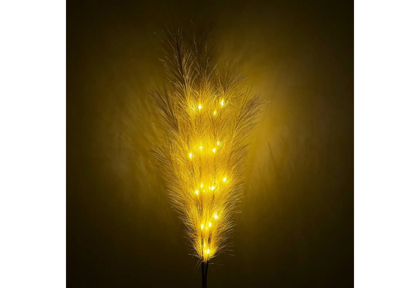 Online-Fuchs Kunstpflanze Pampasgras mit LED-Beleuchtung Timer Gold