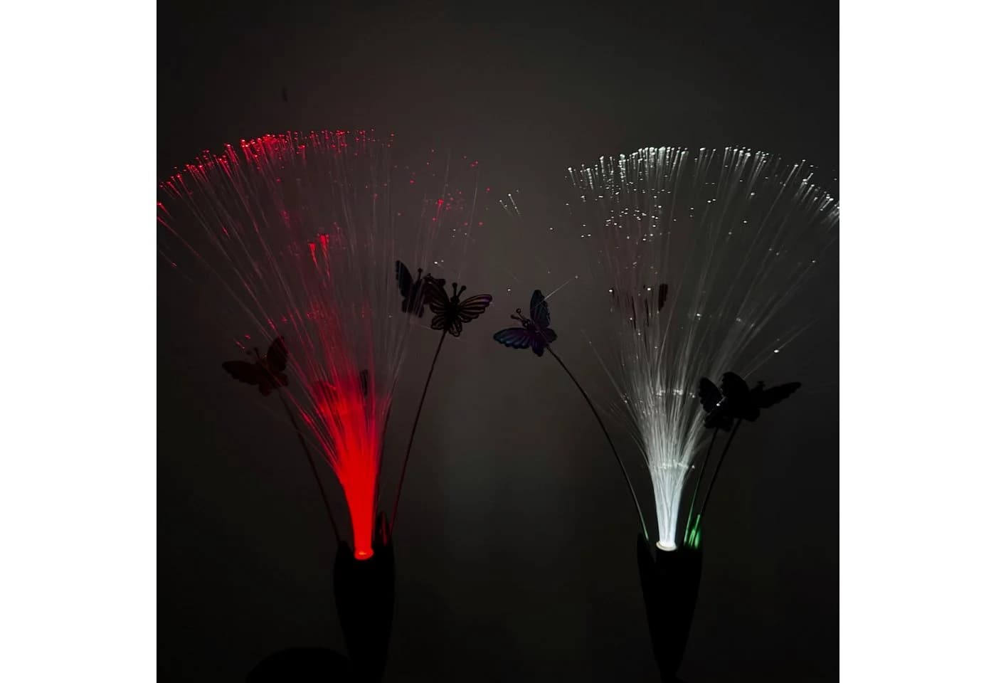 Online-Fuchs Solar-Gartenstecker 2er Set LED Schmetterlinge Metall Bunt - Bild 3