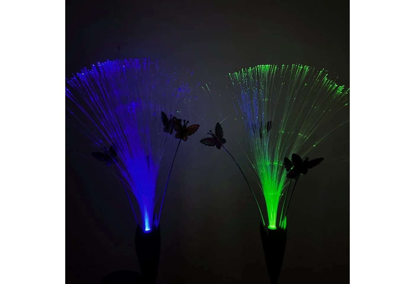 Online-Fuchs Solar-Gartenstecker 2er Set LED Schmetterlinge Metall Bunt - Bild 5