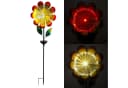 Online-Fuchs Gartenstecker magische Blume Metall LED Solar warmweiß gelb Bild 2