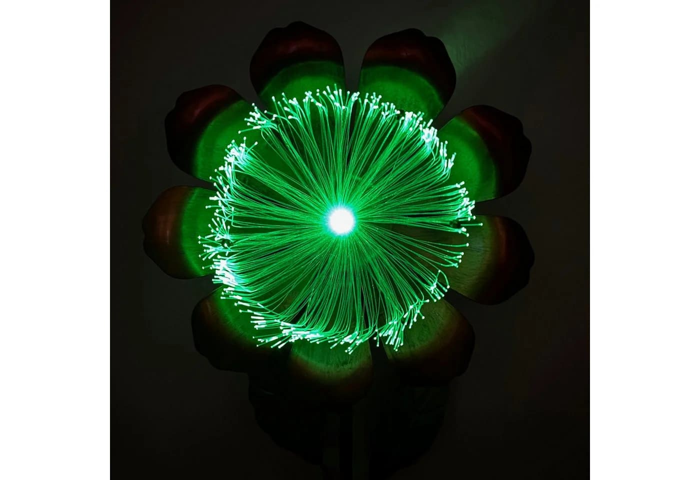 Online-Fuchs Gartenstecker magische Blume Metall LED Solar warmweiß gelb - Bild 5