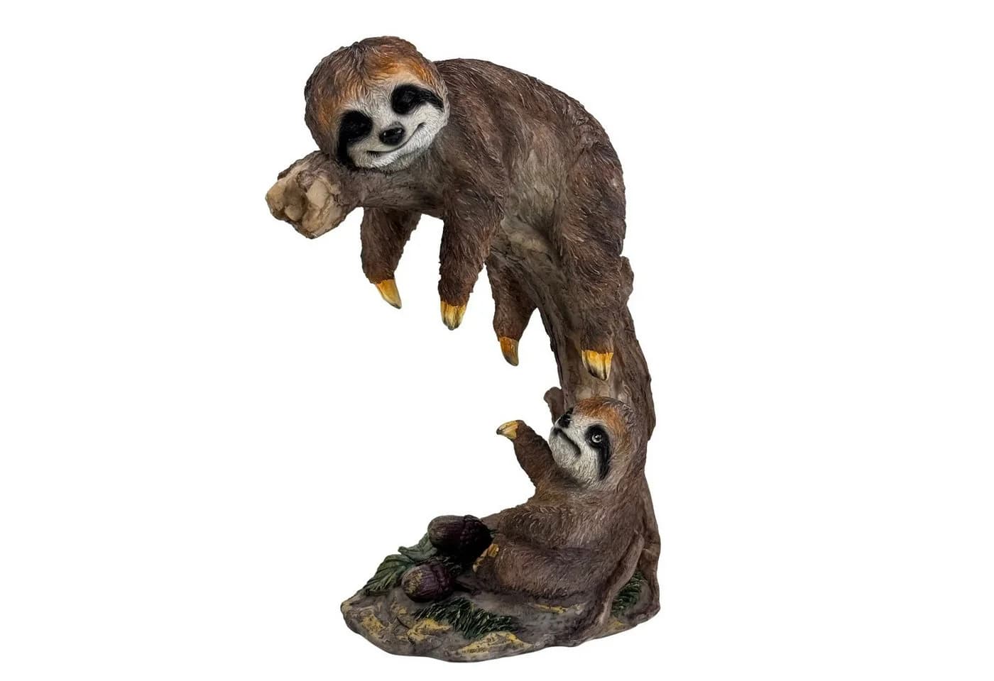 Online-Fuchs Gartenfigur 2 Faultiere mit Baum wetterfest
