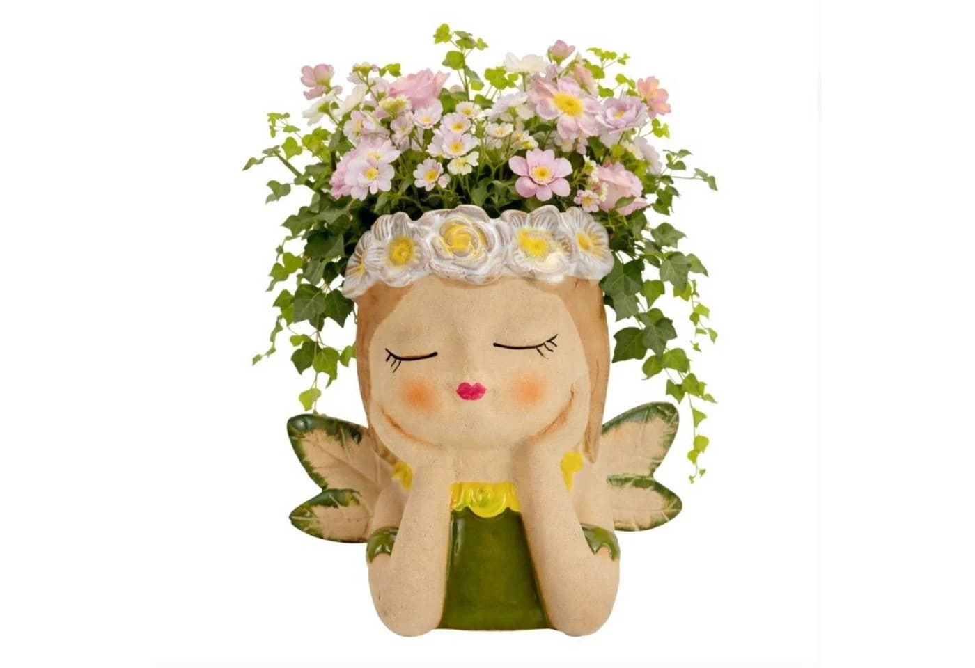 Online-Fuchs Blumentopf Fee aus Keramik mit Kopf-Öffnung - Bild 2