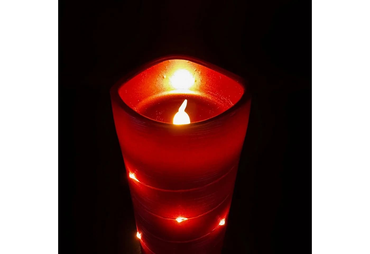 Online-Fuchs LED-Kerze 5er Set Metallic mit Lichterkette & Timer - Bild 3