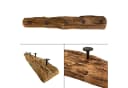 Online-Fuchs Garderobenleiste aus Holz mit 5 schwarzen Metallhaken Bild 2