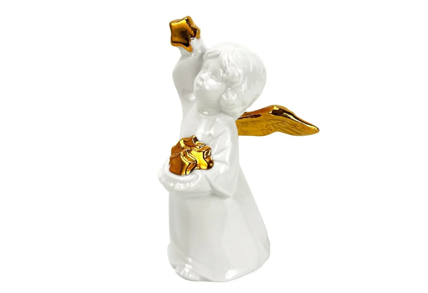 Online-Fuchs Dekofigur Engel 3er Set Keramik Weiß/Gold - Bild 4