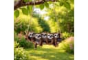 Online-Fuchs Gartenfigur 5 Faultiere Hängedeko 23 cm Polyresin Bild 2