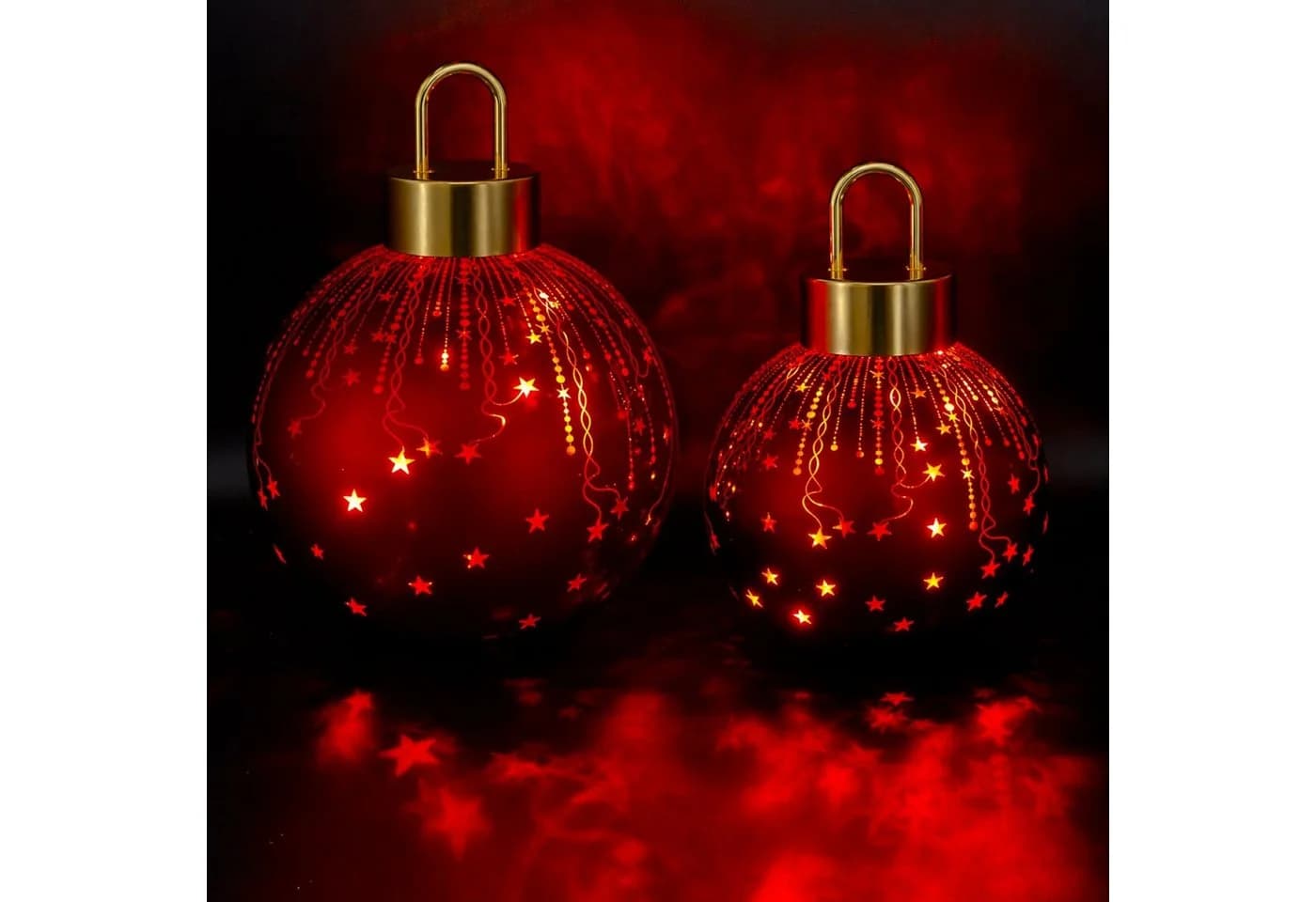 Online-Fuchs LED-Weihnachtskugeln 2er-Set Glas mit Timer - Bild 4