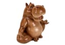 Online-Fuchs Gartenfigur Nilpferd Yoga Kunstharz Bild 1