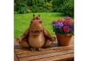 Online-Fuchs Gartenfigur Nilpferd Yoga Kunstharz Bild 2