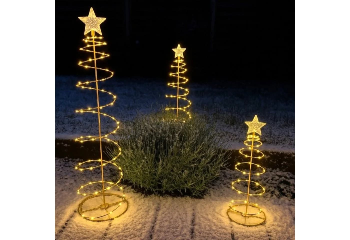 Online-Fuchs LED Baum 3er Set Warmweiß mit Timer - Bild 2
