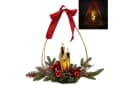 Online-Fuchs Dekokranz mit 3 LED-Kerzen & Timer - Gold/Rot Bild 2