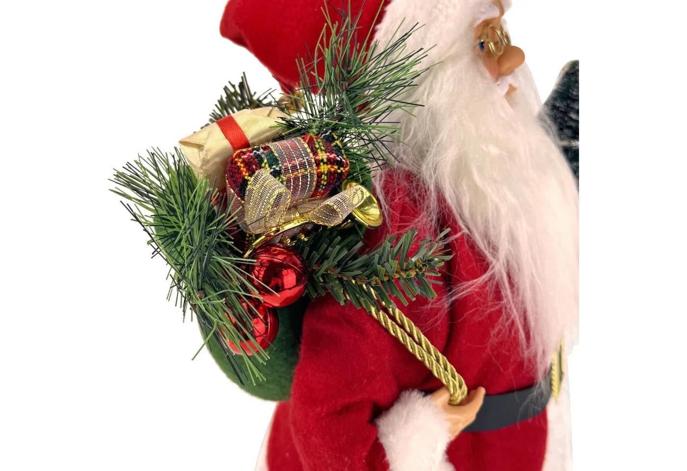 Online-Fuchs Weihnachtsmann mit Tannenbaum und LED-Lichterkette mit Timer - Bild 4
