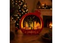 Online-Fuchs Weihnachtsdorf Weihnachtskugel Holz LED Timer rot Bild 2