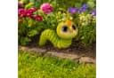 Online-Fuchs Gartenfigur Regenwurm Raupe Grün Orange Kunstharz Bild 2