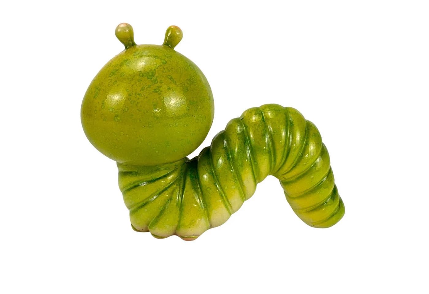 Online-Fuchs Gartenfigur Regenwurm Raupe Grün Orange Kunstharz - Bild 3