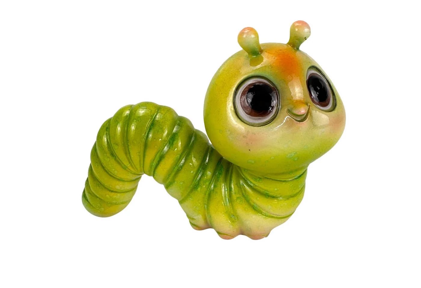 Online-Fuchs Gartenfigur Regenwurm Raupe Grün Orange Kunstharz - Bild 4