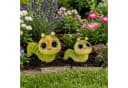 Online-Fuchs Gartenfigur Regenwurm Raupe Grün Orange Kunstharz Bild 5