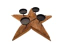 Fuchs Adventskranz STERN Treibholz mit Metallkerzenhaltern, 58 cm Bild 1