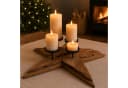 Fuchs Adventskranz STERN Treibholz mit Metallkerzenhaltern, 58 cm Bild 2