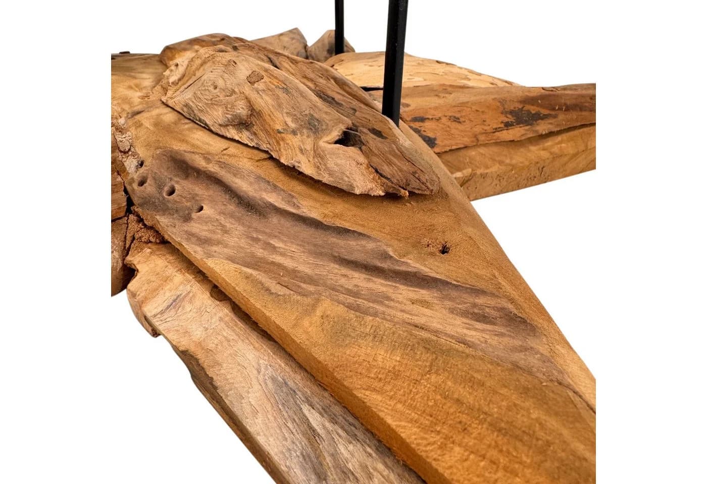 Fuchs Adventskranz STERN Treibholz mit Metallkerzenhaltern, 58 cm - Bild 4
