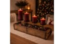 Online-Fuchs Adventskranz aus rustikalen Holz Ziegelkasten mit Kerzenhaltern Bild 2