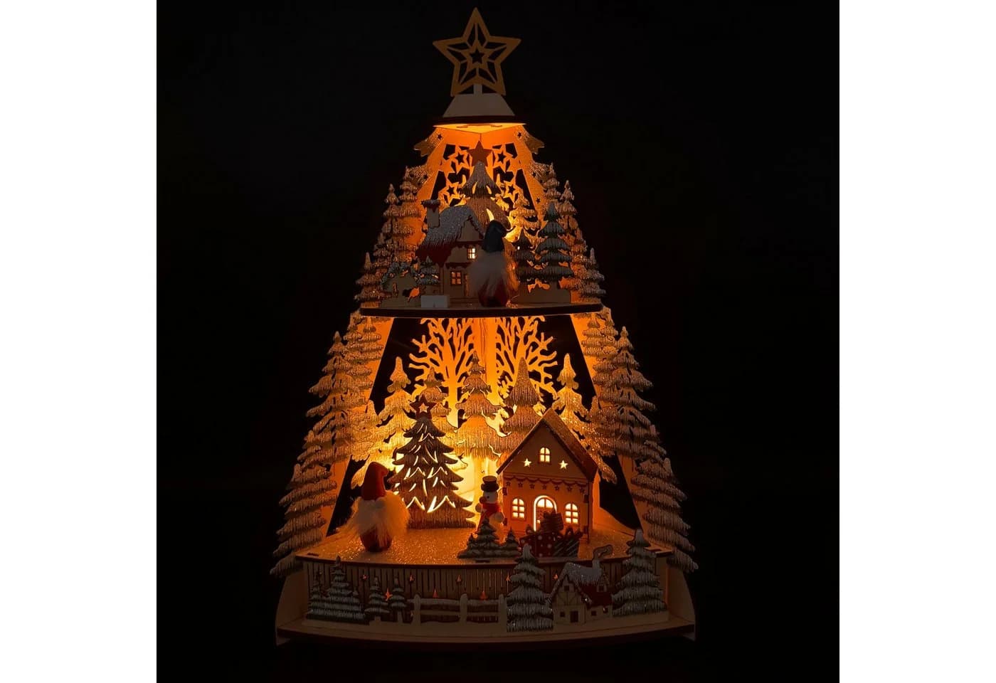 Online-Fuchs LED Lichterbogen Winterlandschaft Beige 90° Eckdesign - Bild 5