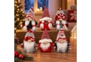 Online-Fuchs Weihnachtswichtel Set 6er Rot Grau Weiß Dekofigur mit Mütze Bild 2