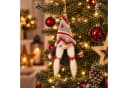 Online-Fuchs Weihnachtswichtel Set 6er Rot Grau Weiß Dekofigur mit Mütze Bild 4