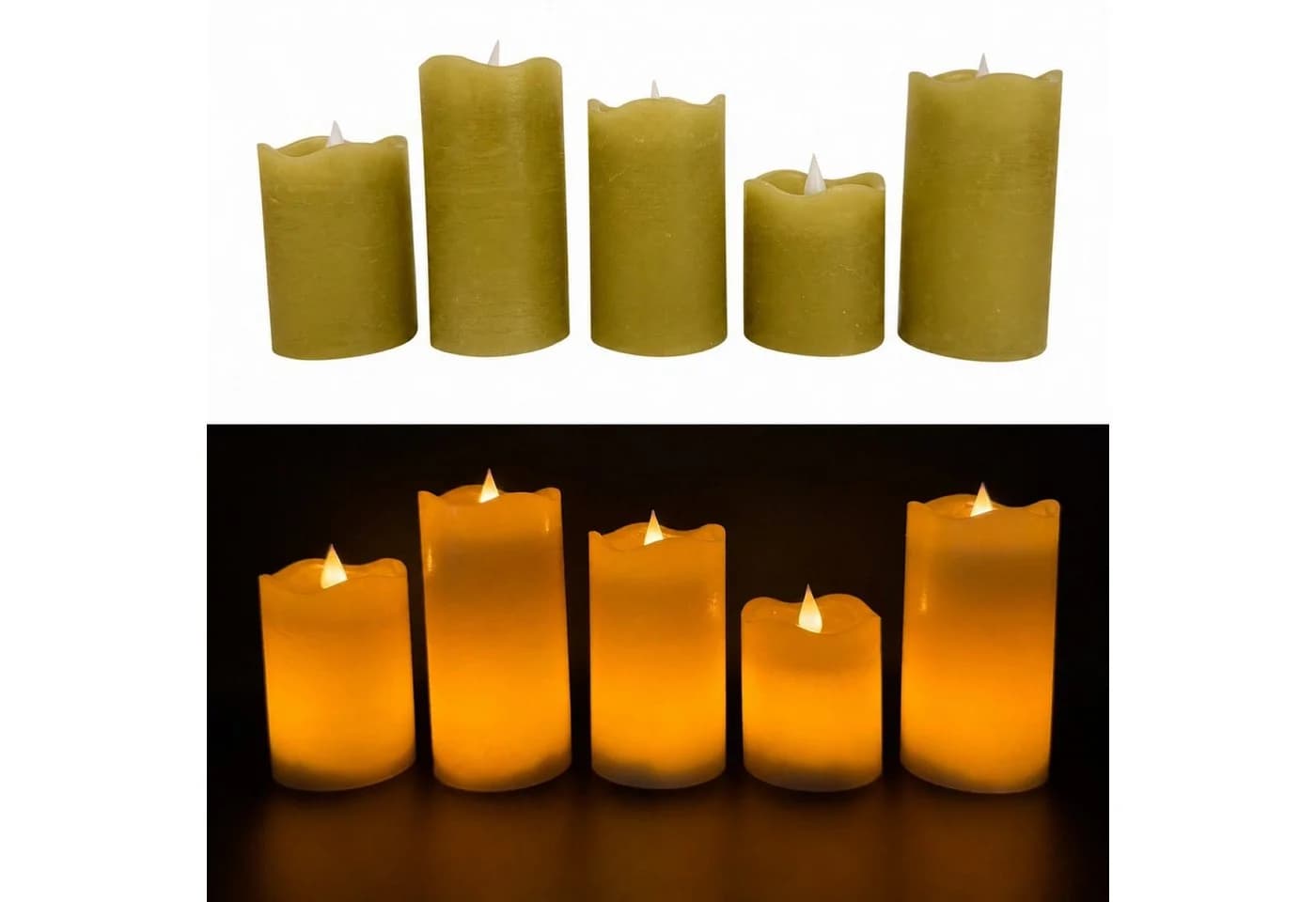 Online-Fuchs LED-Kerzen 5er-Set Echtwachs Timer - Bild 2